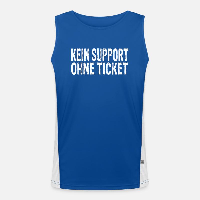 No support without a ticket Men's Functional Contrast Tank Top 
