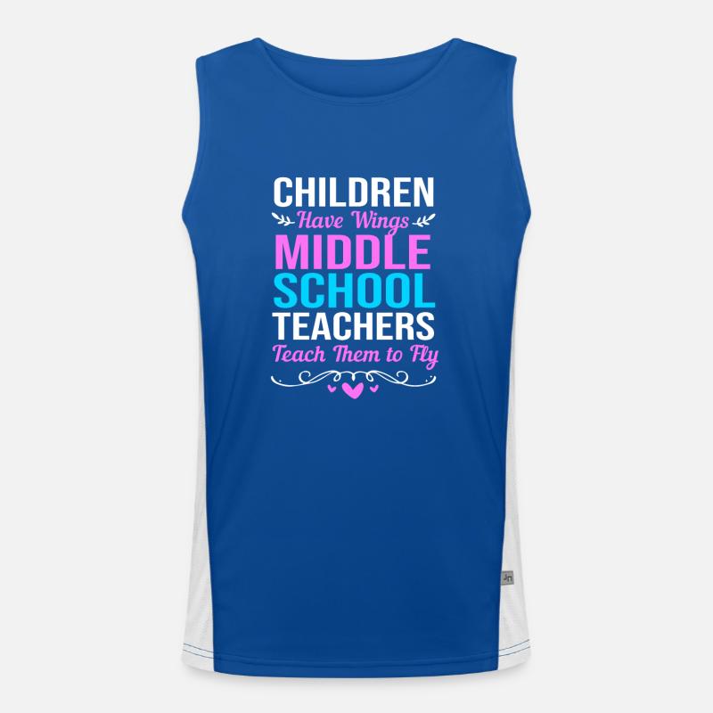 Middle School Teachers Men's Functional Contrast Tank Top 