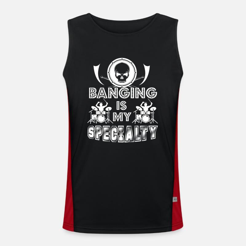 Drummer Banging Is My Specialty Men's Functional Contrast Tank Top 