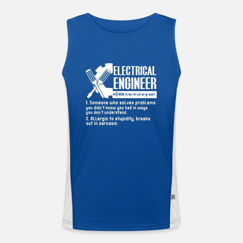 Electrical Engineer Definition Men's Functional Contrast Tank Top 