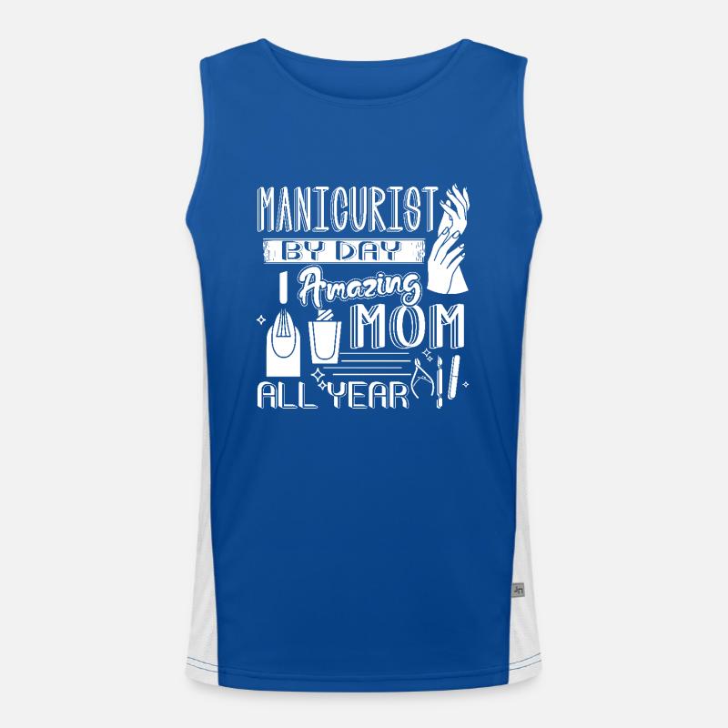 Manicurist By Day Mom By Night Men's Functional Contrast Tank Top 