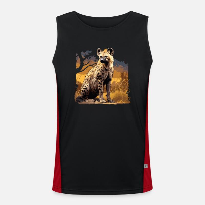 Hyänen Hyäne Funktionelles Kontrast-Tank Top für Männer 