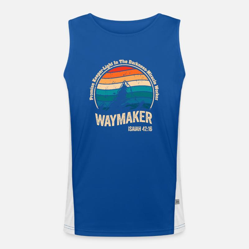 Wegweiser, Versprechenshüter, Wundertäter Funktionelles Kontrast-Tank Top für Männer 