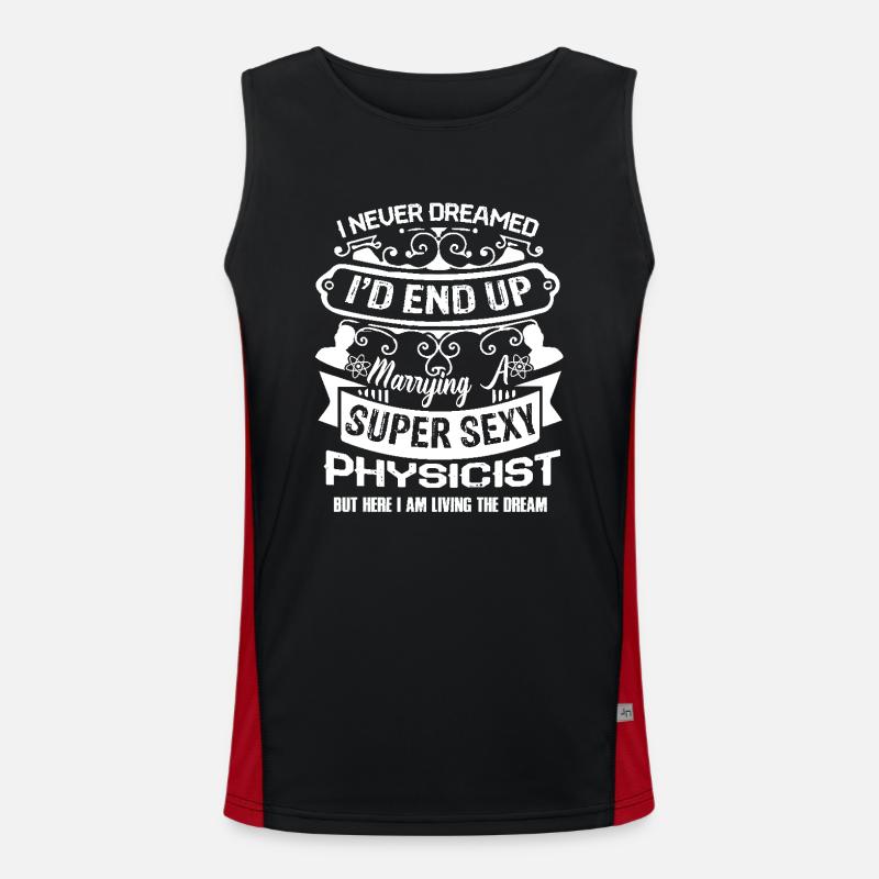 Physicist Marrying A Physicist - Men's Functional Contrast Tank Top  - black/red