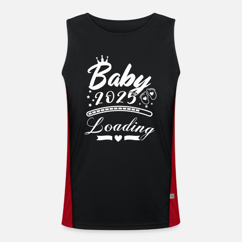 Baby 2025 Loading 01 - Men's Functional Contrast Tank Top  - black/red