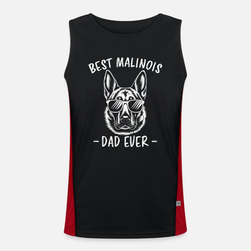 Belgischer Schäferhund Spruch Malinois Geschenk Funktionelles Kontrast-Tank Top für Männer 