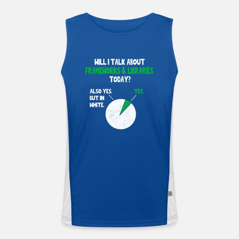 Coder Programmer Will I talk about Funny Quote Hum Funktionelles Kontrast-Tank Top für Männer 