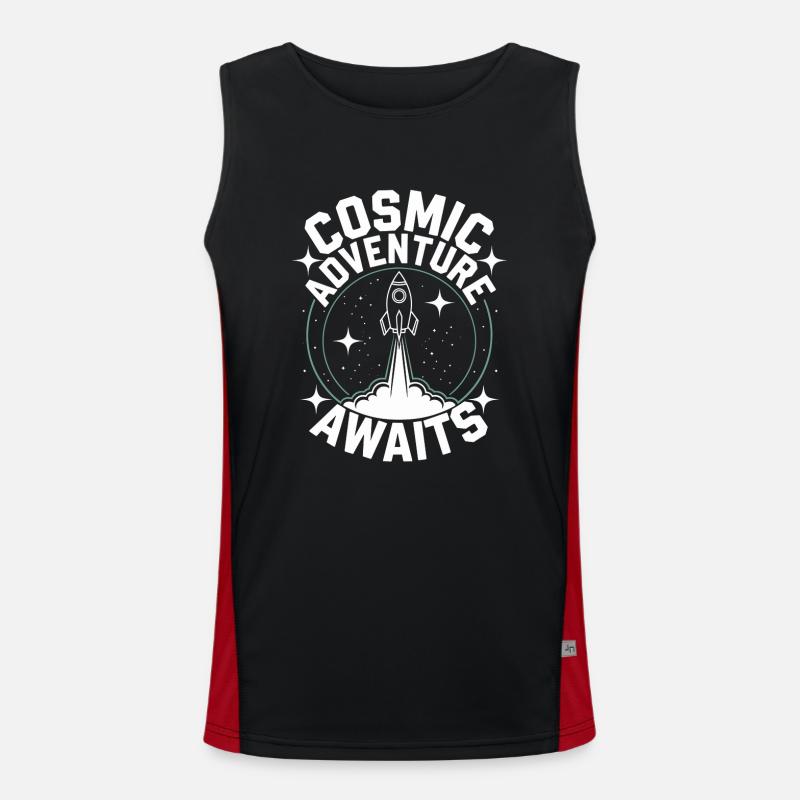 Space-themed players Cosmic Gaming Sci-fi Men's Functional Contrast Tank Top 