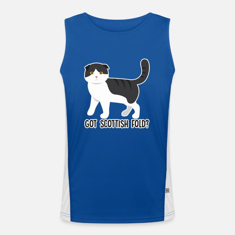 Got Scottish Fold Cat Men's Functional Contrast Tank Top 