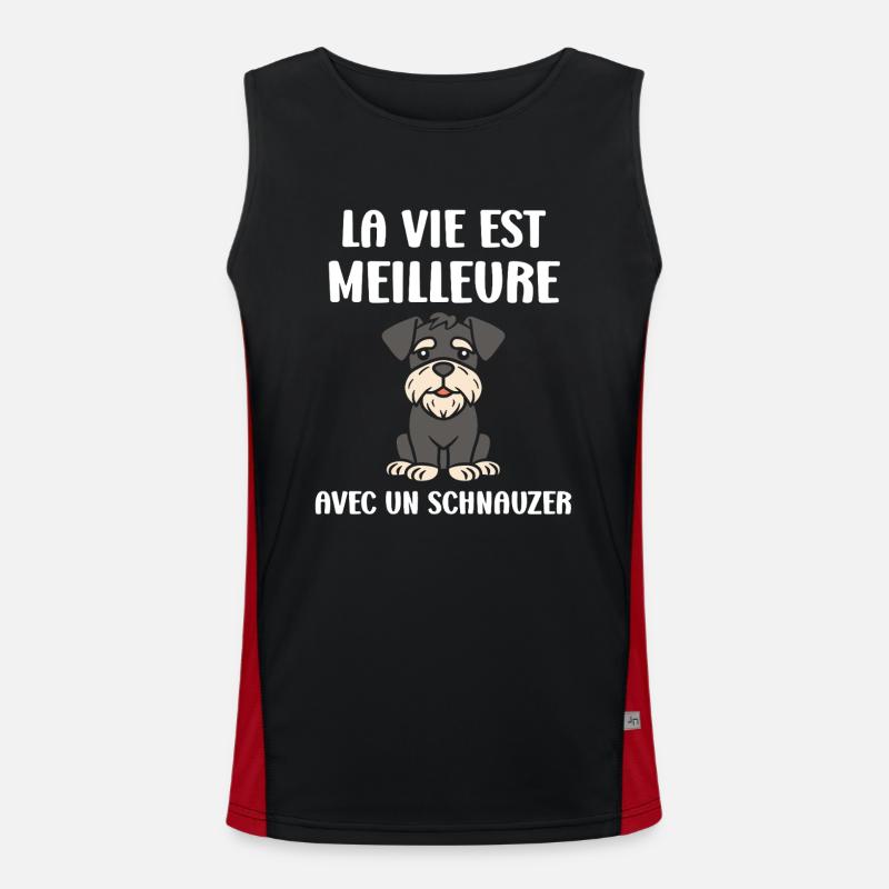 Schnauzer Débardeur respirant contrasté Homme 