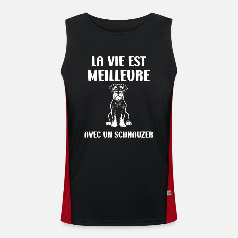 Schnauzer Débardeur respirant contrasté Homme 