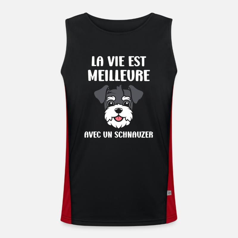 Schnauzer Débardeur respirant contrasté Homme 