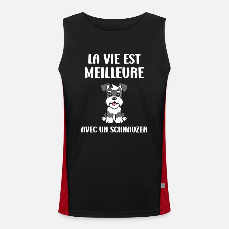 Schnauzer Débardeur respirant contrasté Homme 