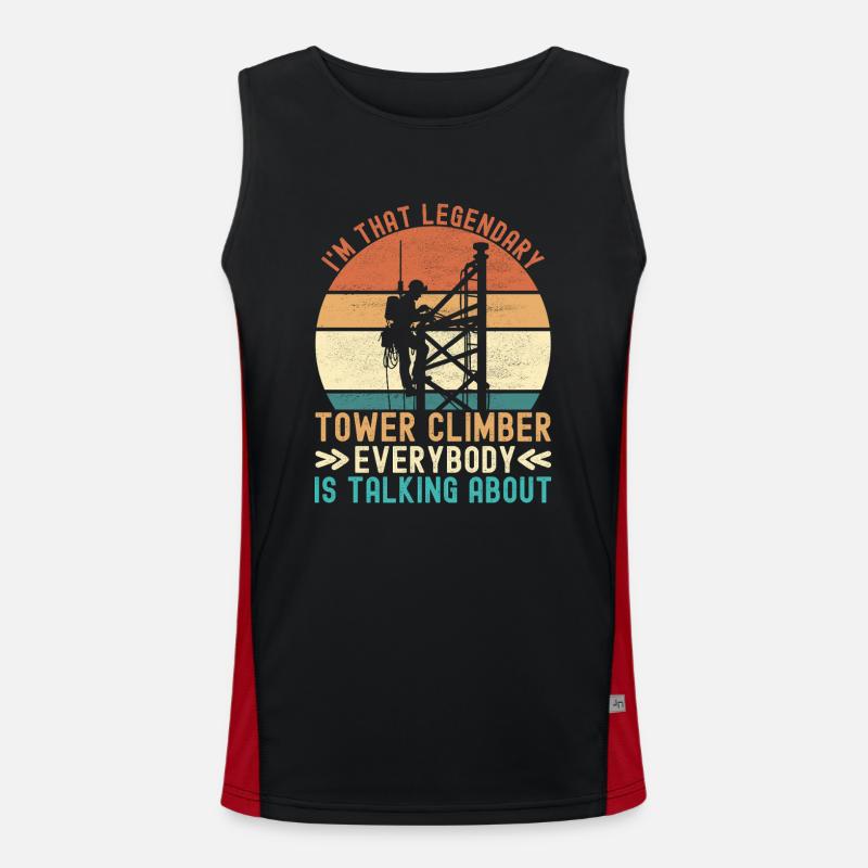 Industriekletterer Tower Climber Industrieklettern Funktionelles Kontrast-Tank Top für Männer 