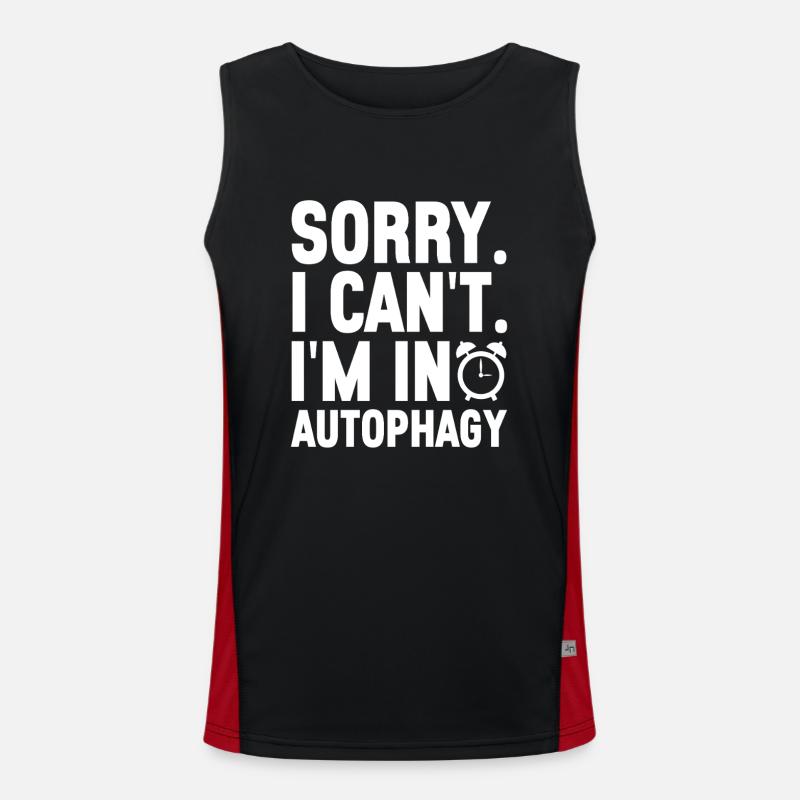 Intermittent fasting Intermittent fasting - Men's Functional Contrast Tank Top  - black/red