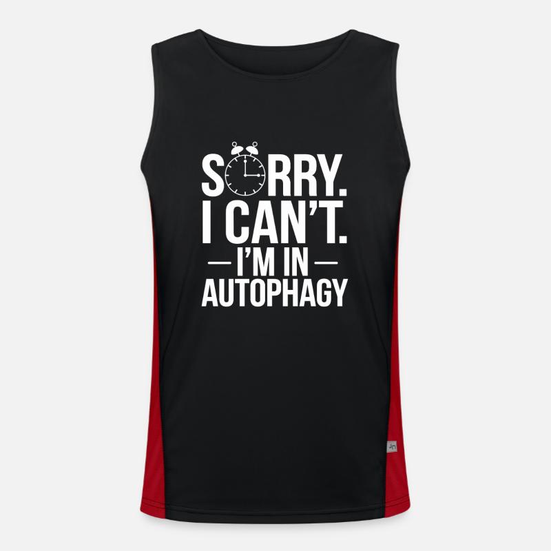 Intermittent fasting Intermittent fasting - Men's Functional Contrast Tank Top  - black/red