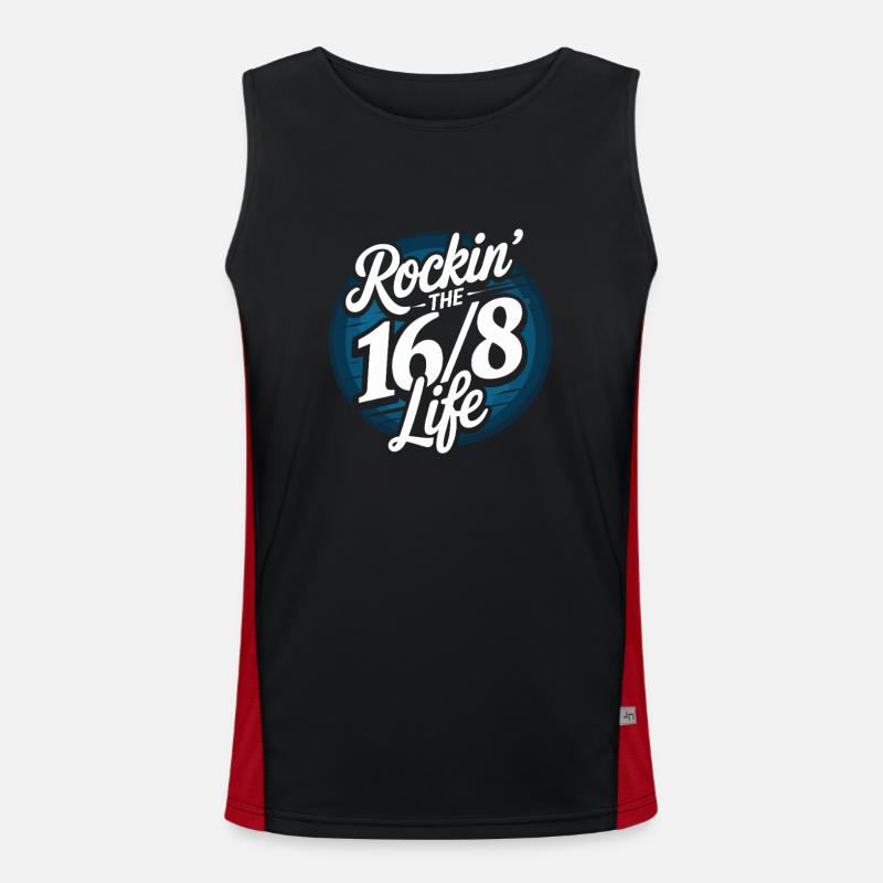 Intermittent fasting Intermittent fasting - Men's Functional Contrast Tank Top  - black/red
