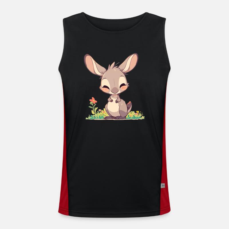 Kangaroos Kangaroo - Men's Functional Contrast Tank Top - black/red