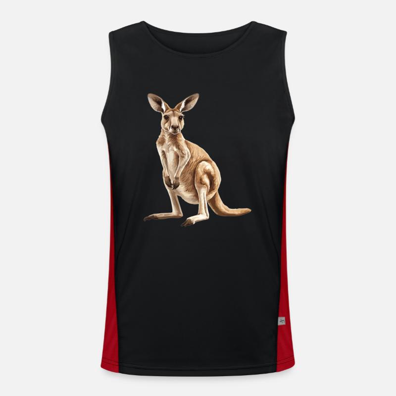 Kangaroos Kangaroo - Men's Functional Contrast Tank Top - black/red