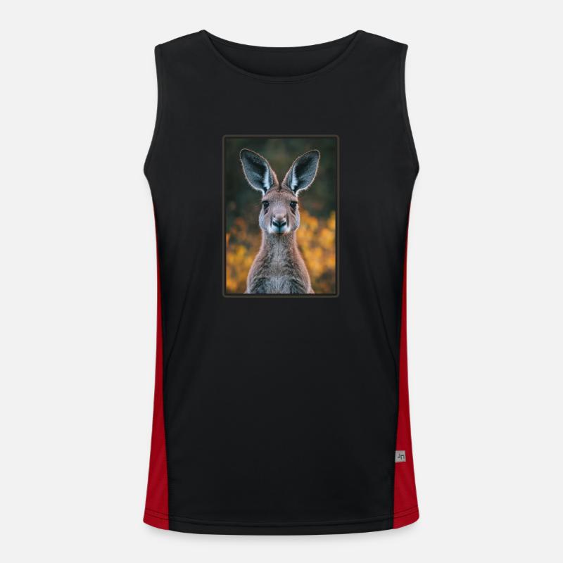 Kängurus Känguru Funktionelles Kontrast-Tank Top für Männer 