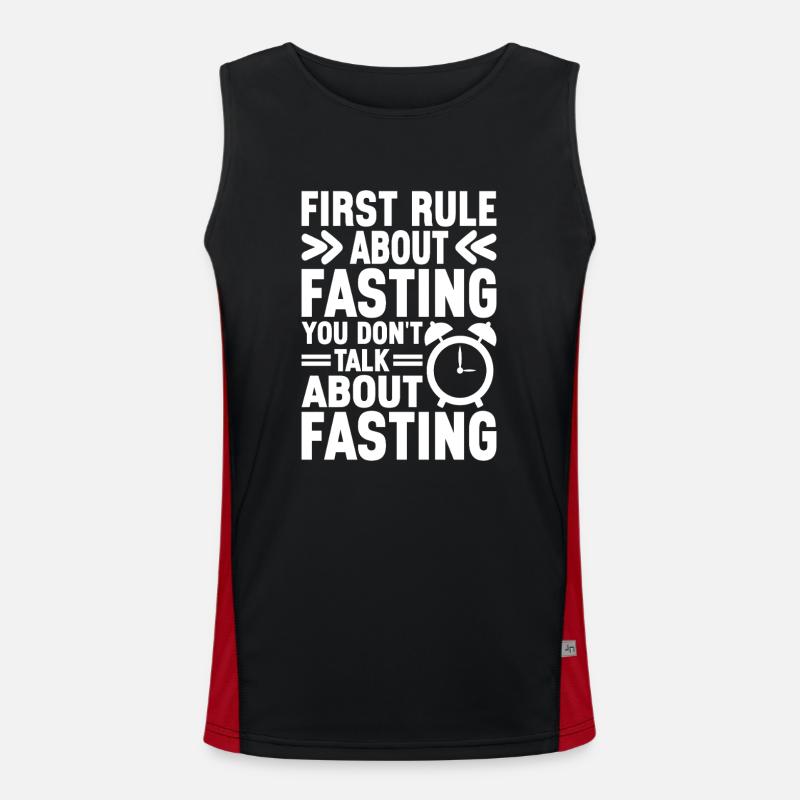 Intermittent fasting Intermittent fasting - Men's Functional Contrast Tank Top  - black/red