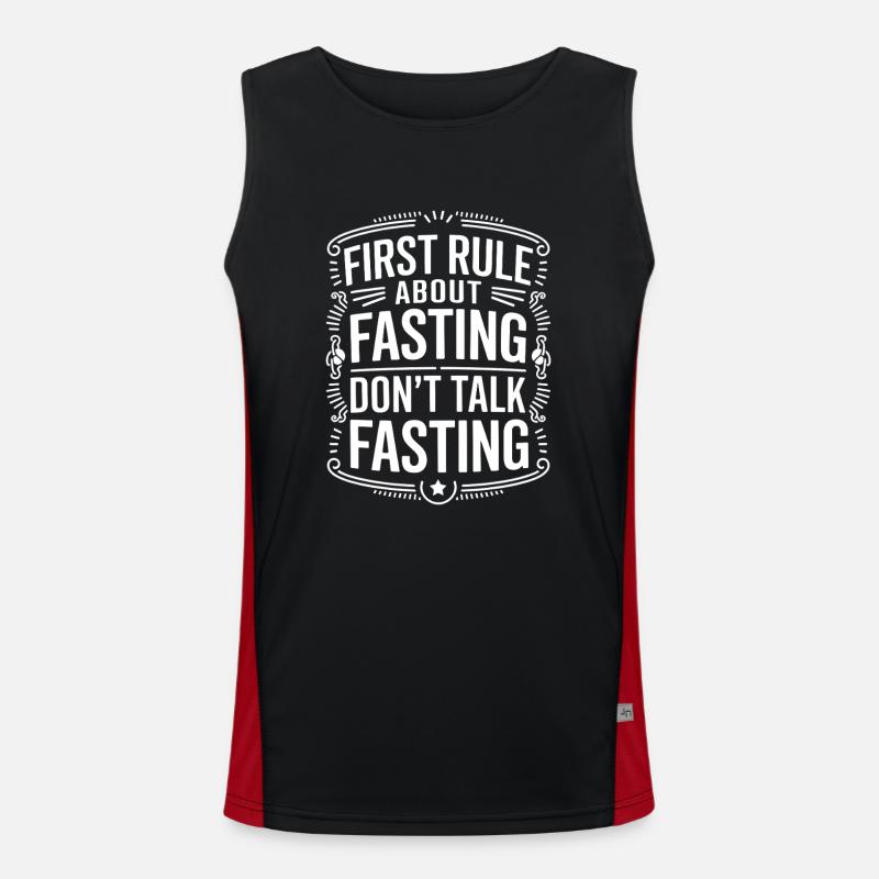 Intermittent fasting Intermittent fasting - Men's Functional Contrast Tank Top  - black/red