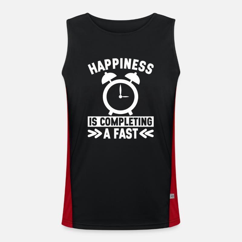 Intermittent fasting Intermittent fasting - Men's Functional Contrast Tank Top  - black/red