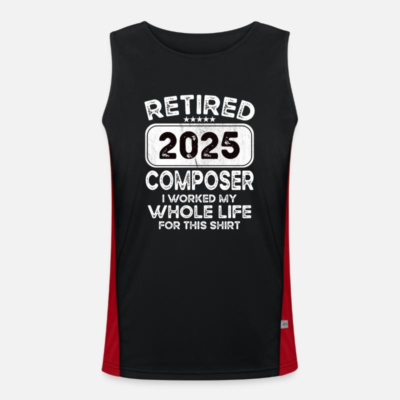 Compositeur à la retraite 2025 Débardeur respirant contrasté Homme 