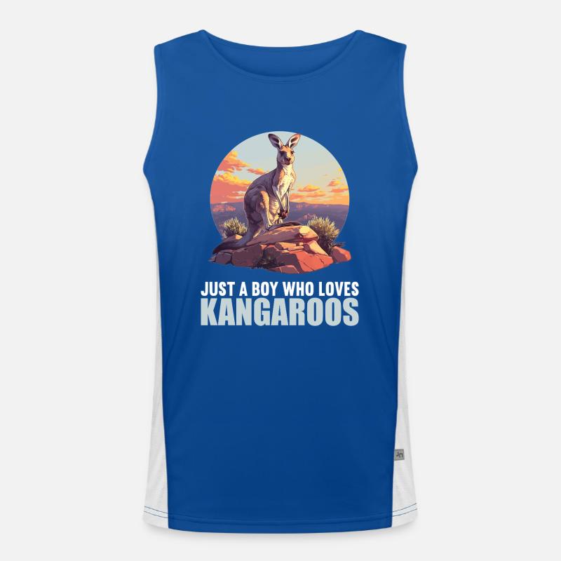 Kängurus Känguru Funktionelles Kontrast-Tank Top für Männer 