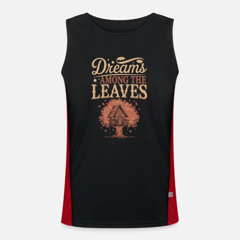 Treehouse builder DIY treehouse construction - Men's Functional Contrast Tank Top  - black/red