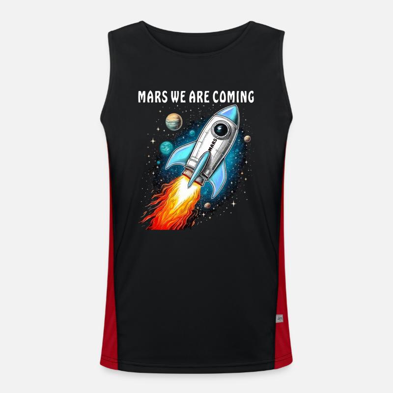 FUSÉE MARS NOUS ARRIVONS Débardeur respirant contrasté Homme 