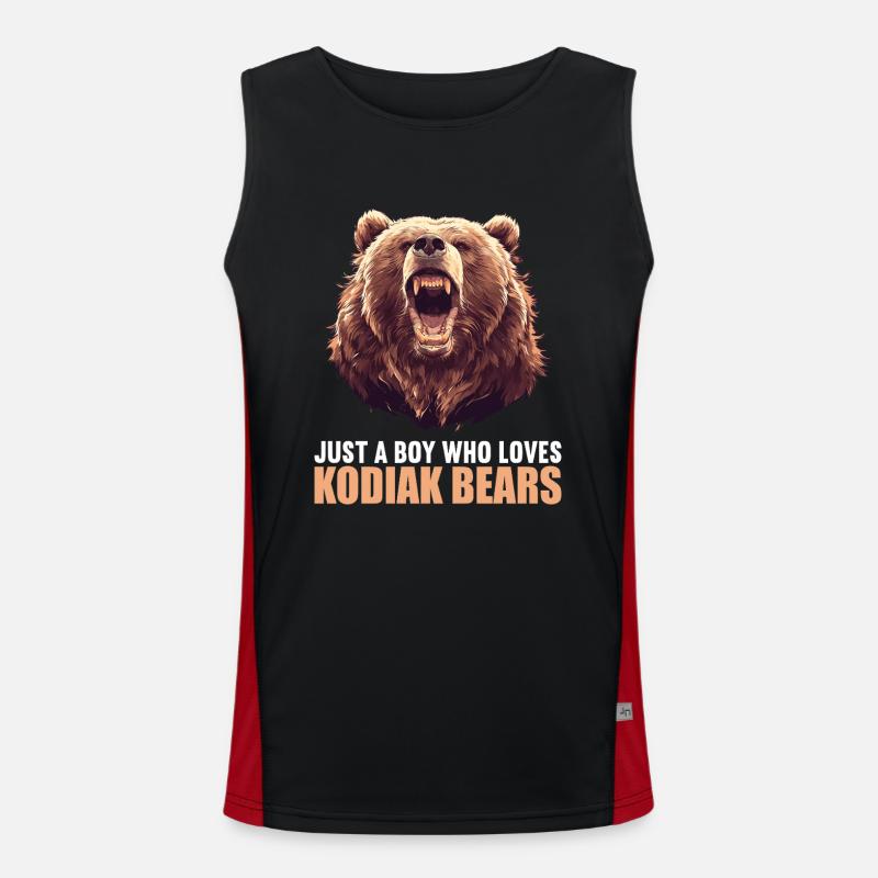 Kodiak Bear Kodiak Bear - Men's Functional Contrast Tank Top - black/red