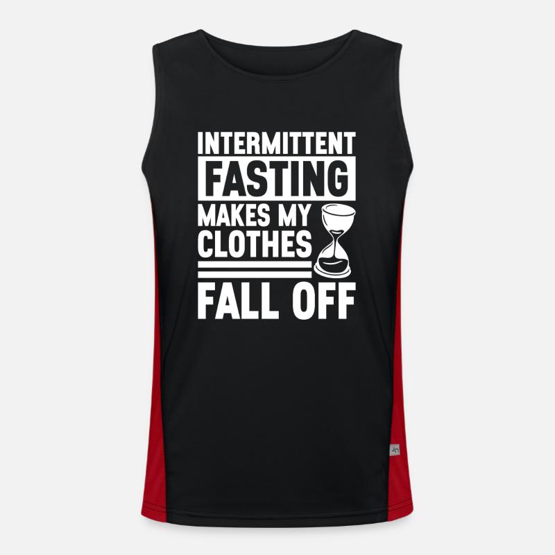 Intermittent fasting Intermittent fasting - Men's Functional Contrast Tank Top  - black/red