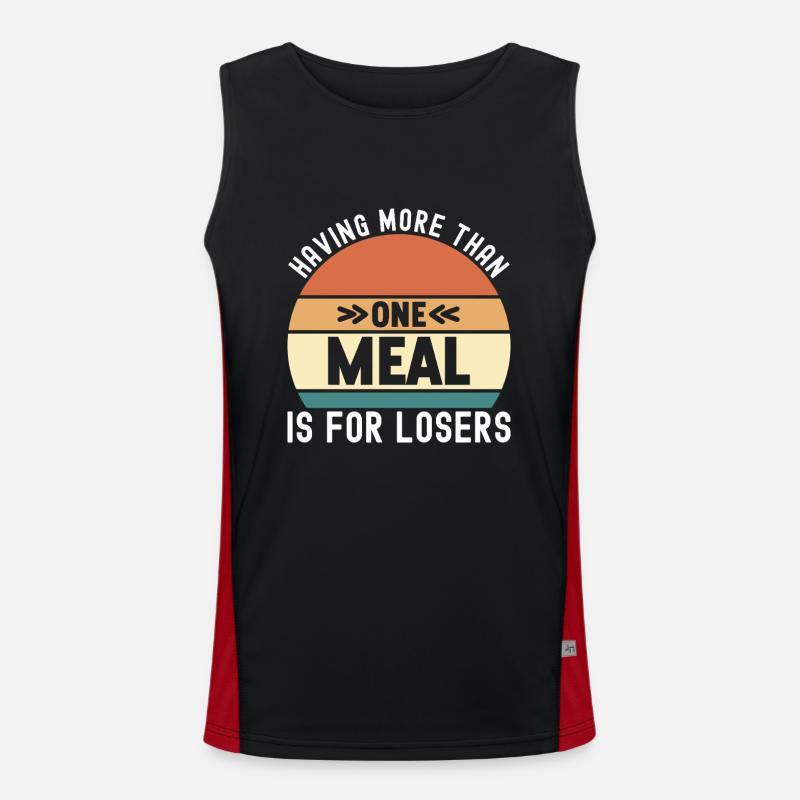Intermittent fasting Intermittent fasting - Men's Functional Contrast Tank Top - black/red