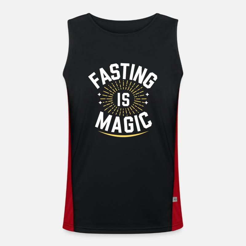 Intermittent fasting Intermittent fasting - Men's Functional Contrast Tank Top - black/red
