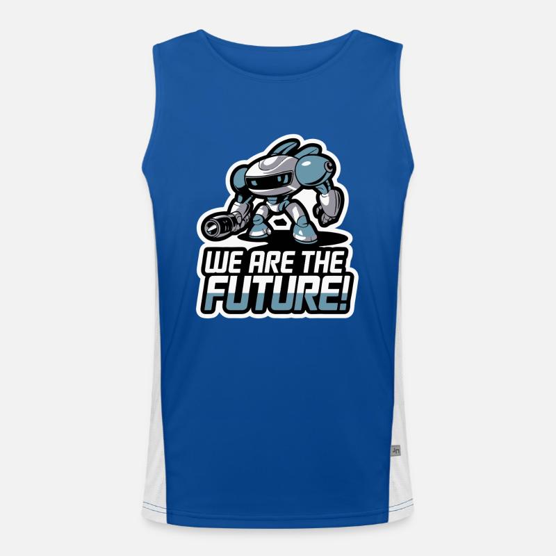ROBOT, WE ARE THE FUTURE Men's Functional Contrast Tank Top 