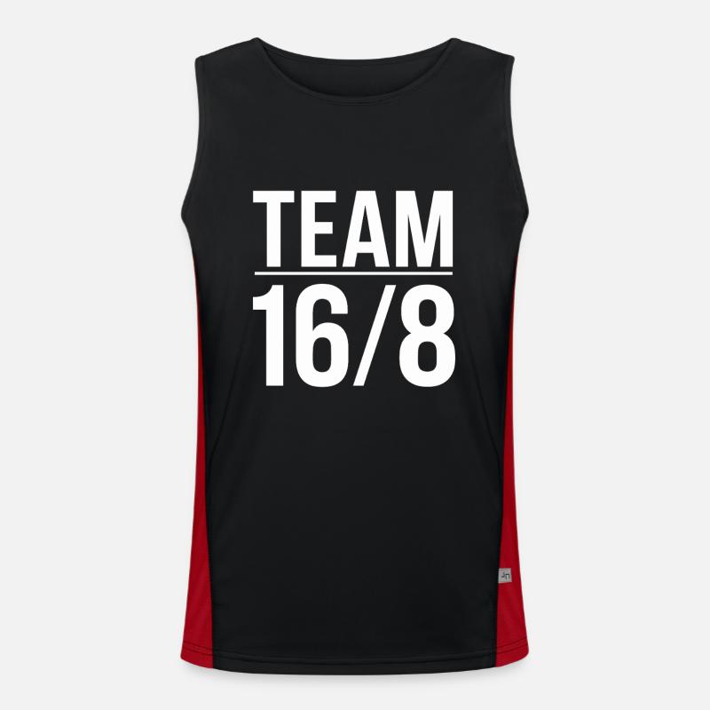 Intermittent fasting Intermittent fasting - Men's Functional Contrast Tank Top  - black/red