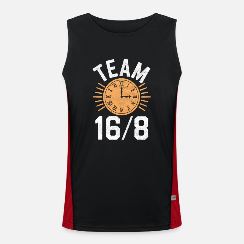 Intermittent fasting Intermittent fasting - Men's Functional Contrast Tank Top  - black/red