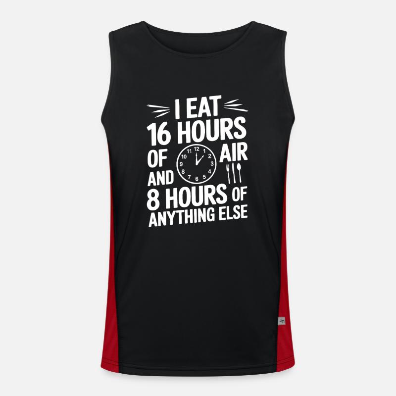 Intermittent fasting Intermittent fasting - Men's Functional Contrast Tank Top - black/red