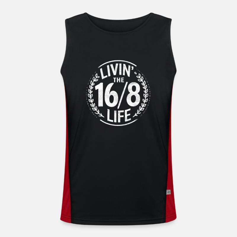 Intermittent fasting Intermittent fasting - Men's Functional Contrast Tank Top  - black/red