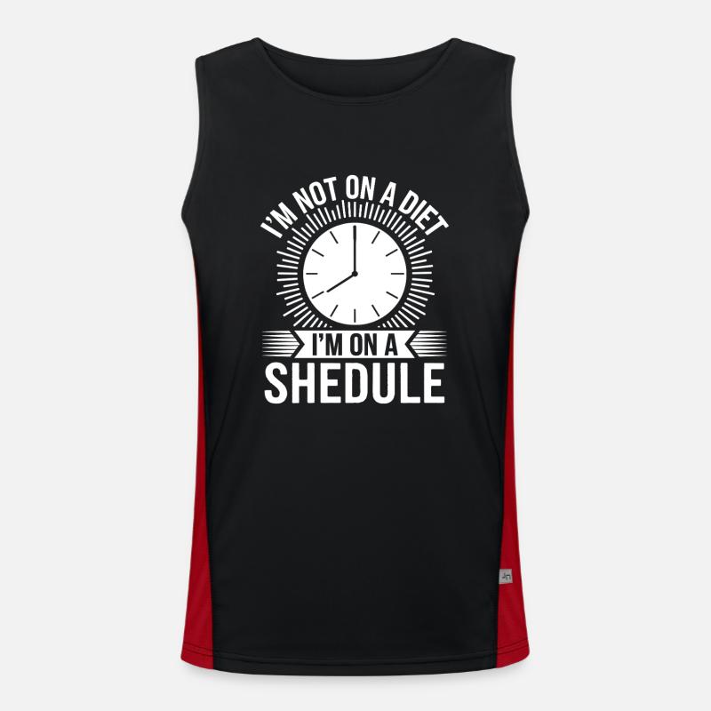 Intermittent fasting Intermittent fasting - Men's Functional Contrast Tank Top  - black/red