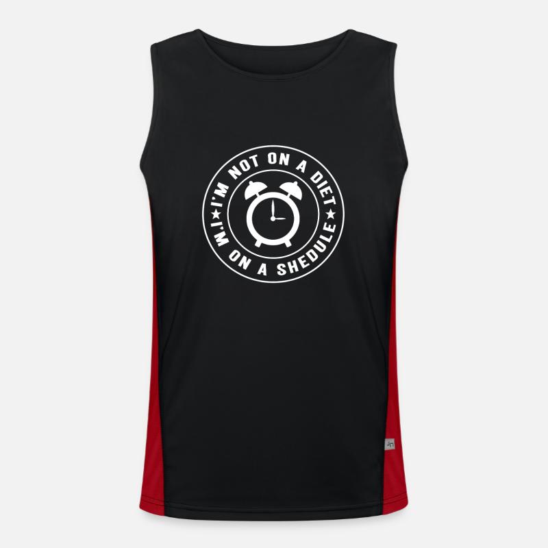 Intermittent fasting Intermittent fasting - Men's Functional Contrast Tank Top - black/red