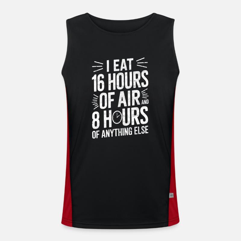 Intermittent fasting Intermittent fasting - Men's Functional Contrast Tank Top  - black/red