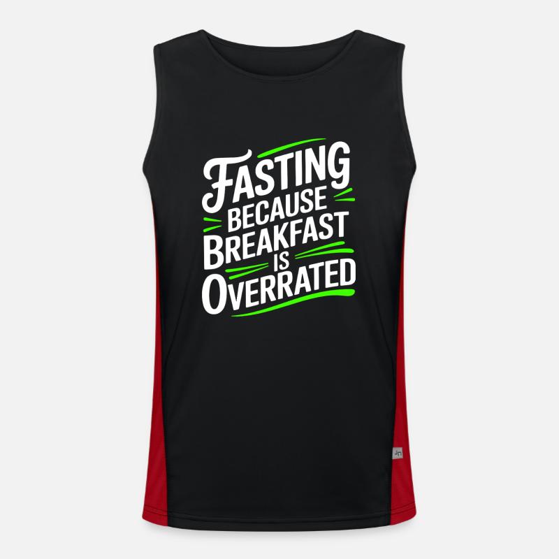 Intermittent fasting Intermittent fasting - Men's Functional Contrast Tank Top  - black/red