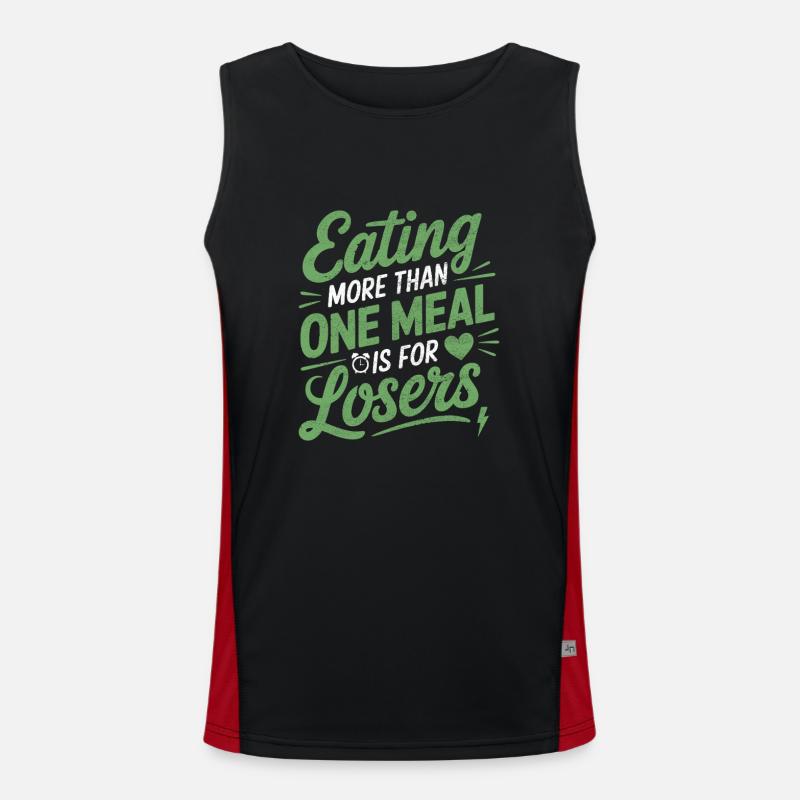 Intermittent fasting Intermittent fasting - Men's Functional Contrast Tank Top  - black/red