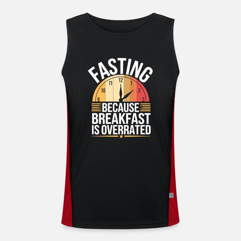 Intermittent fasting Intermittent fasting - Men's Functional Contrast Tank Top  - black/red