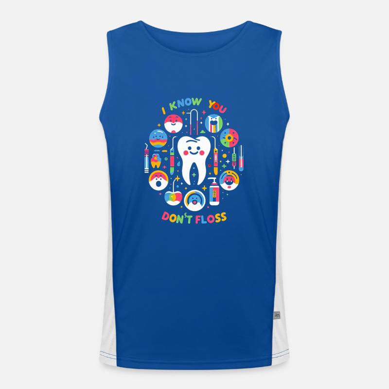 I Know You Don't Floss 12 Funktionelles Kontrast-Tank Top für Männer 