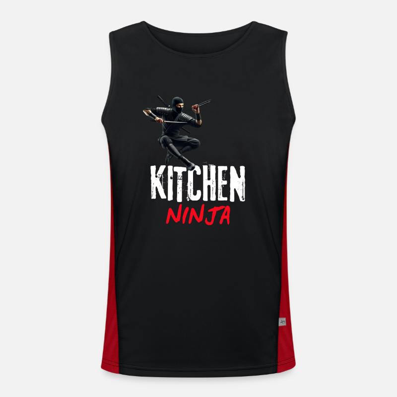 Kitchen Ninja – Tranchant, rapide, invisible Débardeur respirant contrasté Homme 