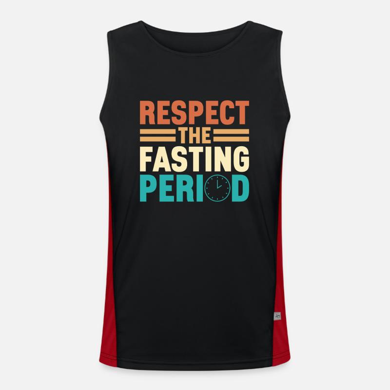 Intermittent fasting Intermittent fasting - Men's Functional Contrast Tank Top  - black/red