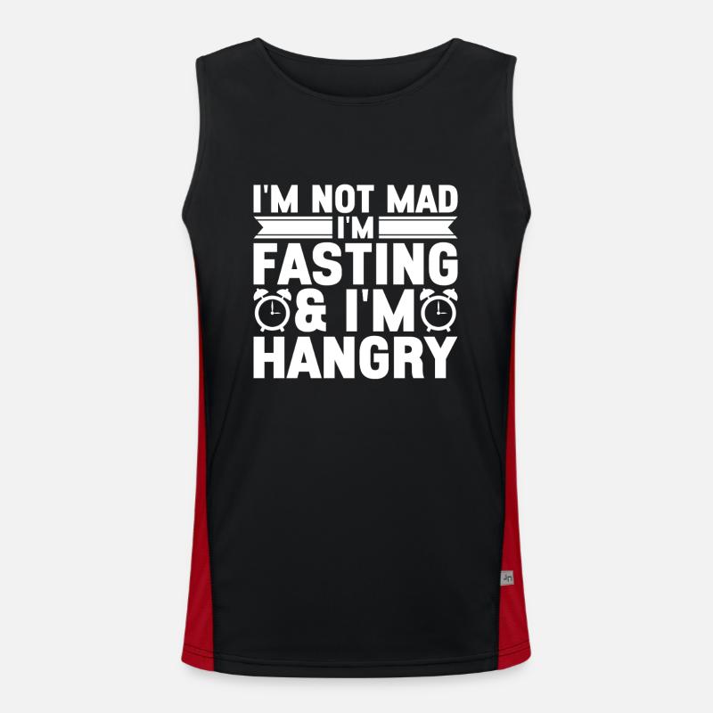 Intermittent fasting Intermittent fasting - Men's Functional Contrast Tank Top - black/red